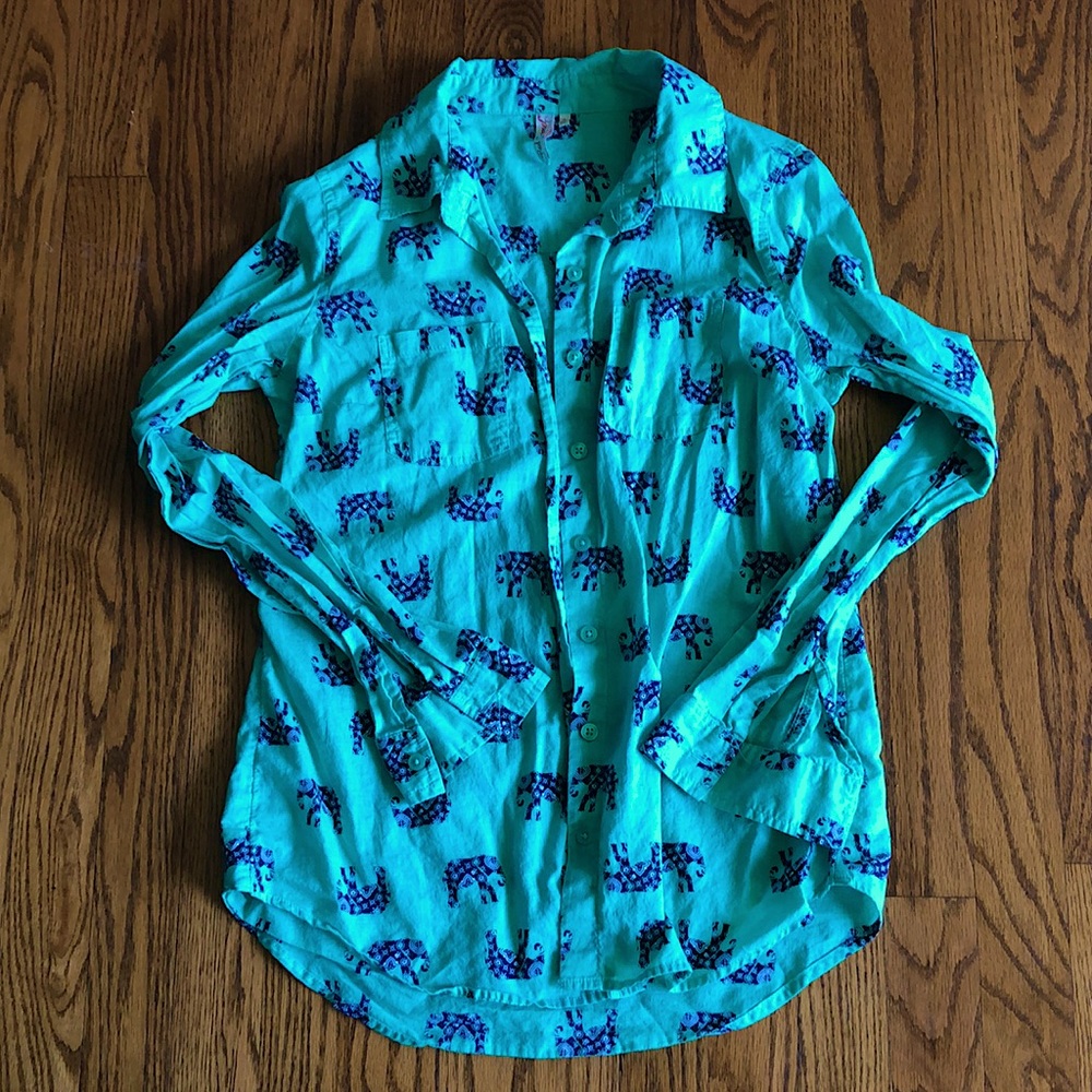 Paisley Elephant button up